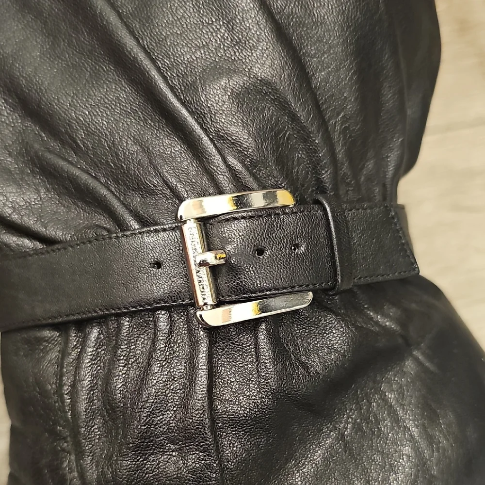 [Like New] MICHAEL KORS Black Leather Stiletto Heeled Boots Sz 10